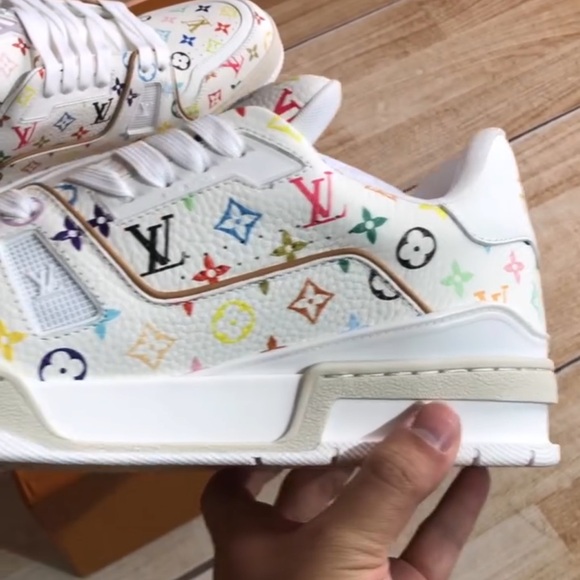 Louis Vuitton White Multicolor Sneakers - Picture 1 of 3